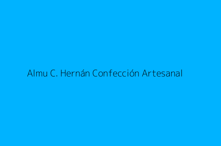 Almu C. Hernán Confección Artesanal